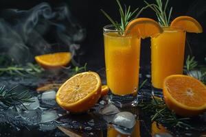 Vibrant and juicy orange juice backgrounds for graphic design inspiration photo