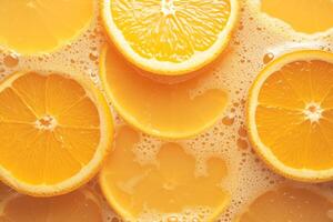 visualmente sorprendentes naranja jugo escenas con refrescante bebidas para marca inspiración foto