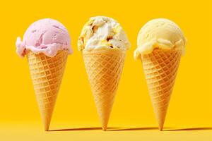 Vibrant ice cream scenes for graphic design photo