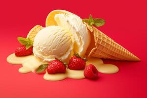 Appetizing ice cream backgrounds for branding photo