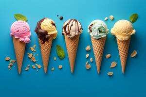 Tasty ice cream scenes for branding photo