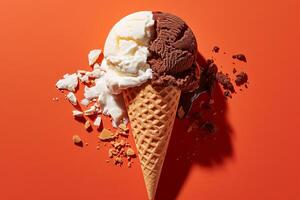 Vibrant ice cream illustrations for creative use photo