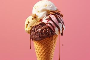Mouthwatering ice cream patterns for branding photo