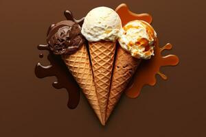 Vibrant ice cream graphics for branding photo