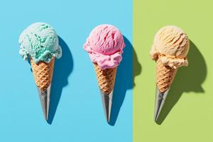 Vibrant ice cream graphics for graphic design inspiration photo
