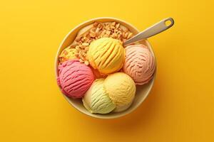 Colorful ice cream patterns for creative projects photo