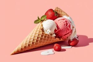 Appetizing ice cream textures for print design inspiration photo