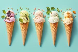 Tasty ice cream scenes for digital art photo