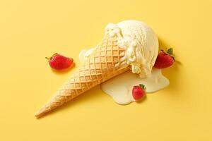 Appetizing ice cream patterns for packaging design photo