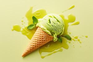 Refreshing ice cream graphics for advertising campaigns photo