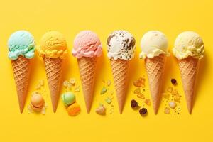 Juicy ice cream scenes for print design photo