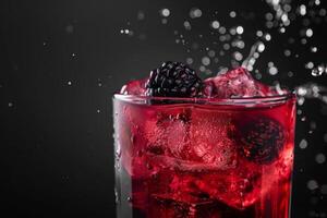 Mouthwatering blackberry juice patterns for packaging photo