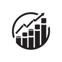 Graph Icon in trendy flat style illustration, for logo, website, vector
