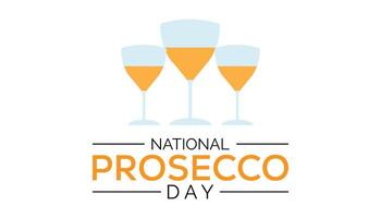 National Prosecco Day is observed every year on August.banner design template illustration background design. vector