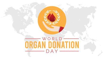 World Organ Donation Day is observed every year on August.banner design template illustration background design. vector