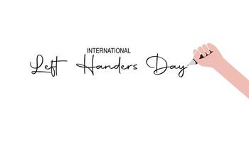International Left Handers Day is observed every year on August.banner design template illustration background design. vector