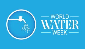 World Water Week is observed every year on August.banner design template illustration background design. vector