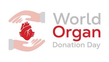 World Organ Donation Day is observed every year on August.banner design template illustration background design. vector