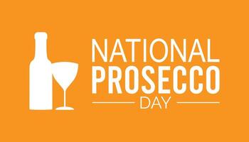 National Prosecco Day is observed every year on August.banner design template illustration background design. vector