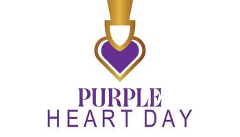National Purple heart day is observed every year on August.banner design template illustration background design. vector