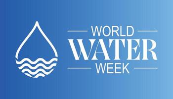 World Water Week is observed every year on August.banner design template illustration background design. vector
