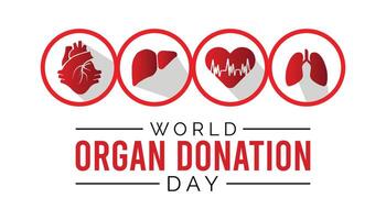 World Organ Donation Day is observed every year on August.banner design template illustration background design. vector