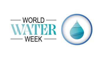 World Water Week is observed every year on August.banner design template illustration background design. vector