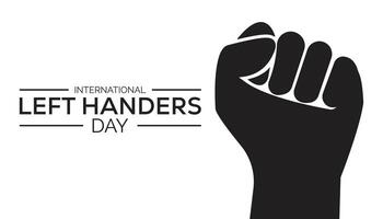 International Left Handers Day is observed every year on August.banner design template illustration background design. vector