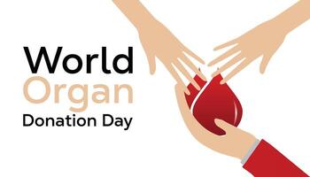 World Organ Donation Day is observed every year on August.banner design template illustration background design. vector
