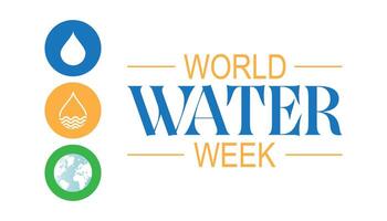 World Water Week is observed every year on August.banner design template illustration background design. vector