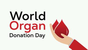 World Organ Donation Day is observed every year on August.banner design template illustration background design. vector