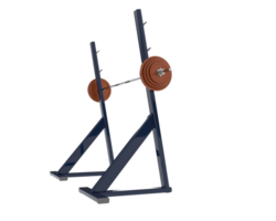 Barbell with weight rack isolated on background. 3d rendering - illustration png