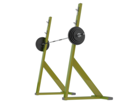 Barbell with weight rack isolated on background. 3d rendering - illustration png