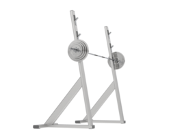 Barbell with weight rack isolated on background. 3d rendering - illustration png