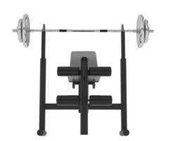 Bench press isolated on background. 3d rendering - illustration png