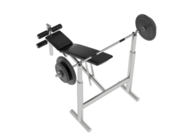 Bench press isolated on background. 3d rendering - illustration png