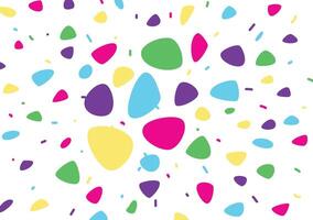 Abstract bright background. Bright cartoon background. Confetti. Abstract colored shapes. Festive cheerful pattern for design layouts. Elements isolated on white background. Fashionable texture. vector