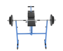 Weight bench isolated on background. 3d rendering - illustration png