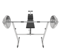 Weight bench isolated on background. 3d rendering - illustration png