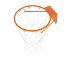 basquetebol aro isolado em fundo. 3d Renderização - ilustração png