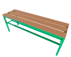 Locker room bench isolated on background. 3d rendering - illustration png