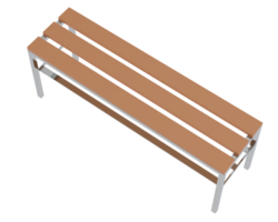 Locker room bench isolated on background. 3d rendering - illustration png