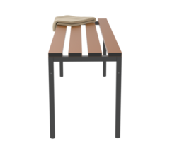 Locker room bench isolated on background. 3d rendering - illustration png