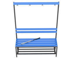 Locker room bench isolated on background. 3d rendering - illustration png