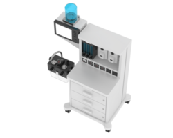 Anesthesia machine isolated on background. 3d rendering - illustration png