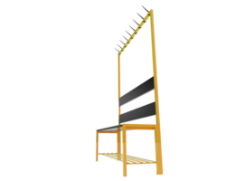 Locker room bench isolated on background. 3d rendering - illustration png