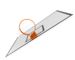 Basketball hoop isolated on background. 3d rendering - illustration png