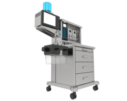Anesthesia machine isolated on background. 3d rendering - illustration png