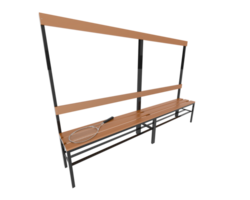 Locker room bench isolated on background. 3d rendering - illustration png