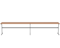 Locker room bench isolated on background. 3d rendering - illustration png
